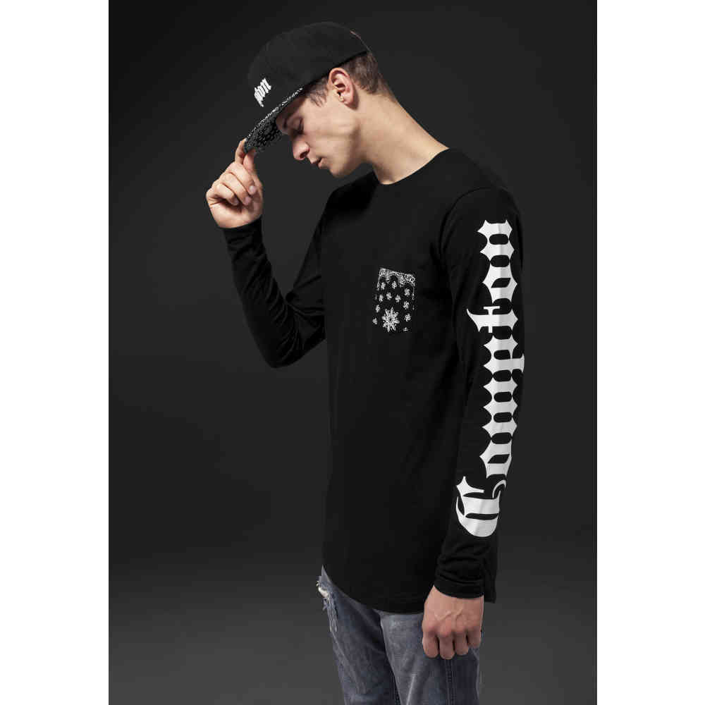 Mister Tee - Compton Pocket Bandana Longsleeve shirt - Black